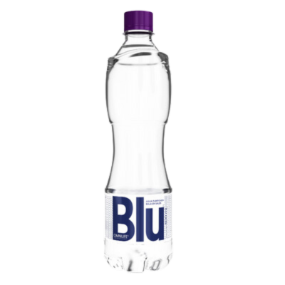 Agua Blu Botella, contenido neto 600 mililitros