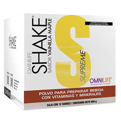 OMNILIFE Shake Supreme Vainilla Caja con 12 sobres, contenido neto 600 gramos